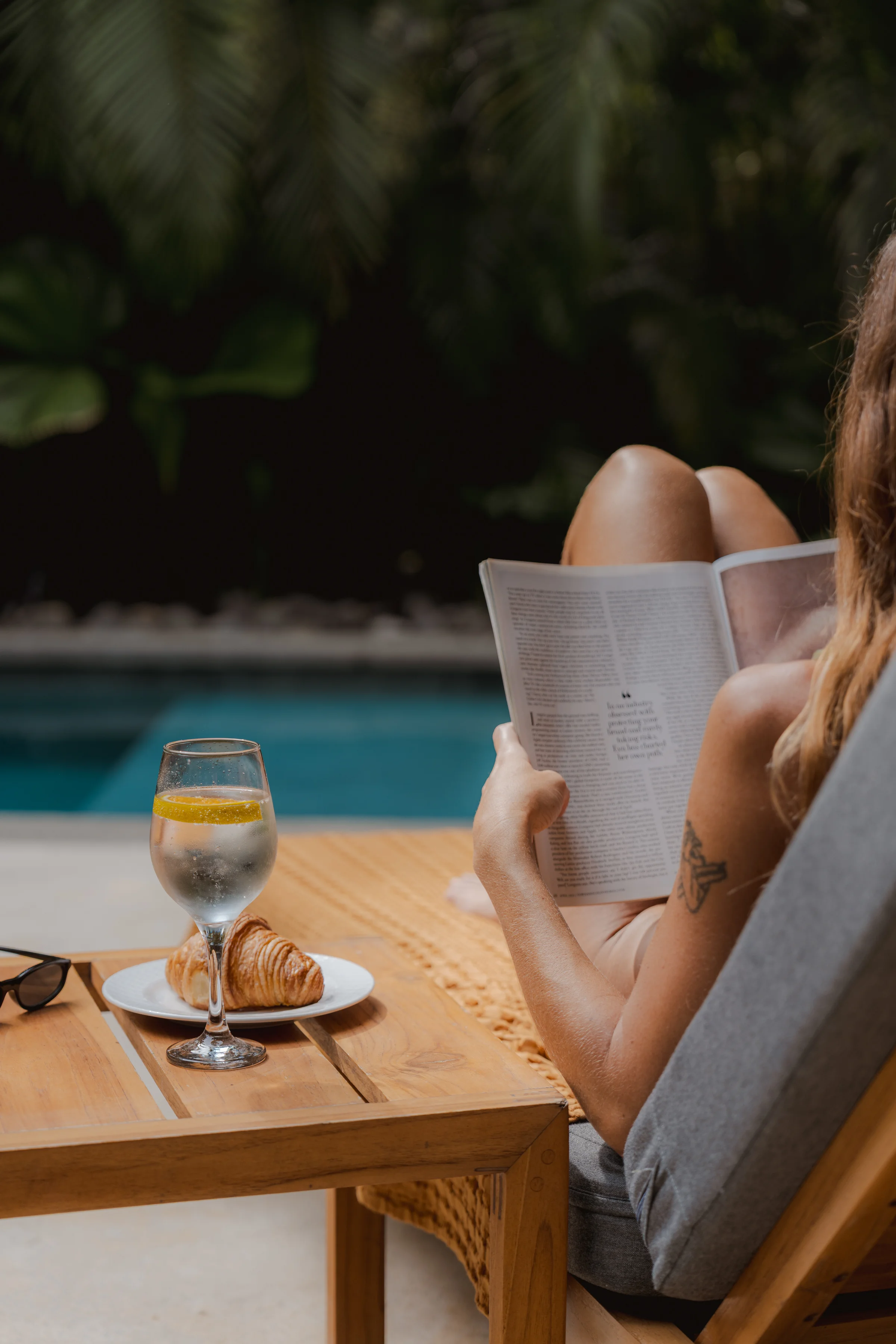 Relaxing poolside at Nalu Nosara, Costa Rica